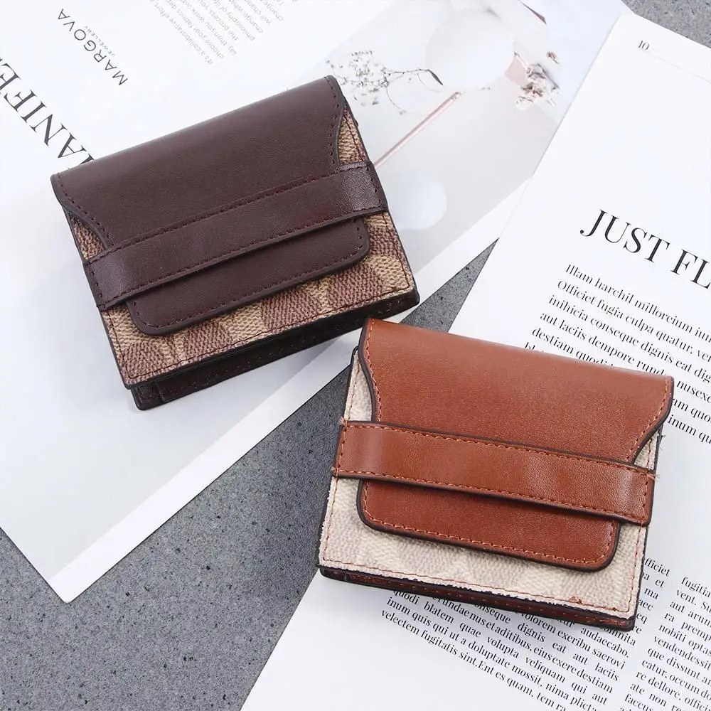 Top Trends: Retro PU Leather Lady Women With Hasp Coin Purse Short Wallets Money Clip Card Holder Shoppable Styles