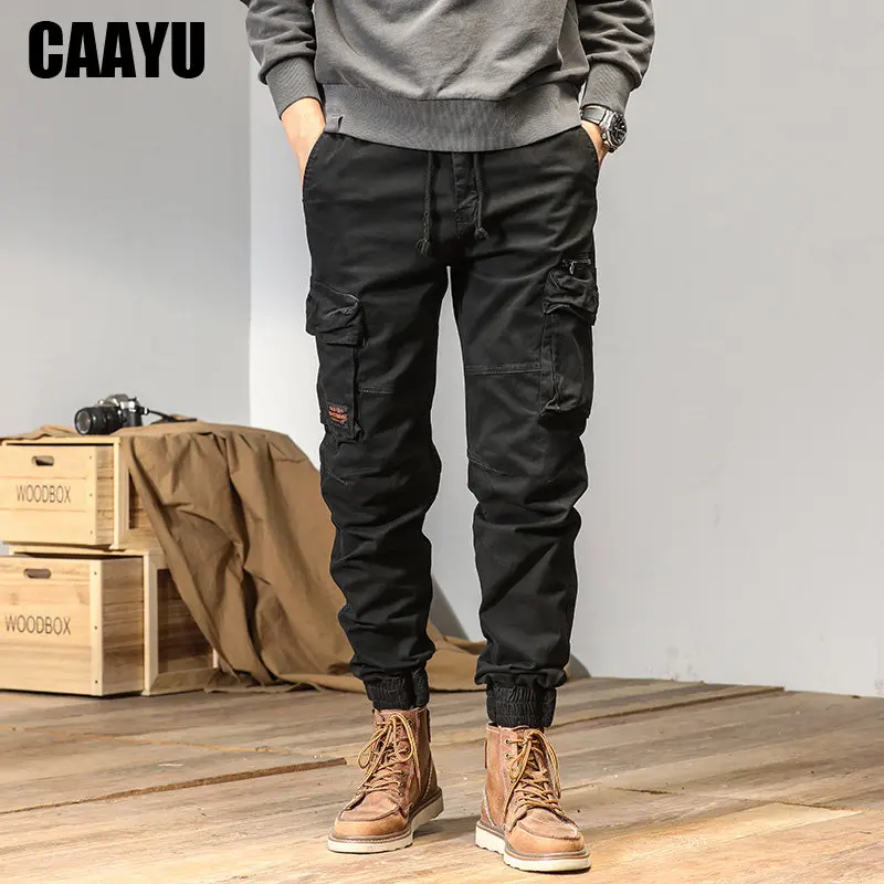 Top Trends: CAAYU Joggers Cargo Pants Men Casual Y2k MultiPocket Male Trousers Sweatpants Streetwear Techwear Tactical Track Black Pants Men Shoppable Styles