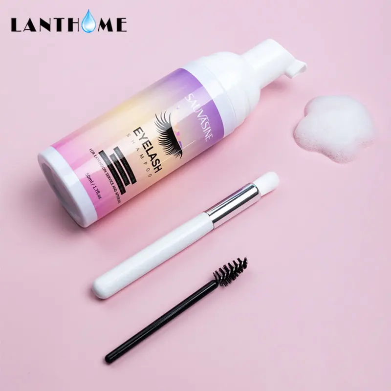 Top Trends: Professional Eyelash Shampoo And Brush For Eyelash Extension Foam Cleanser Individual Flase Eyelash Detergent Makeup Remover Shoppable Styles - Image 2