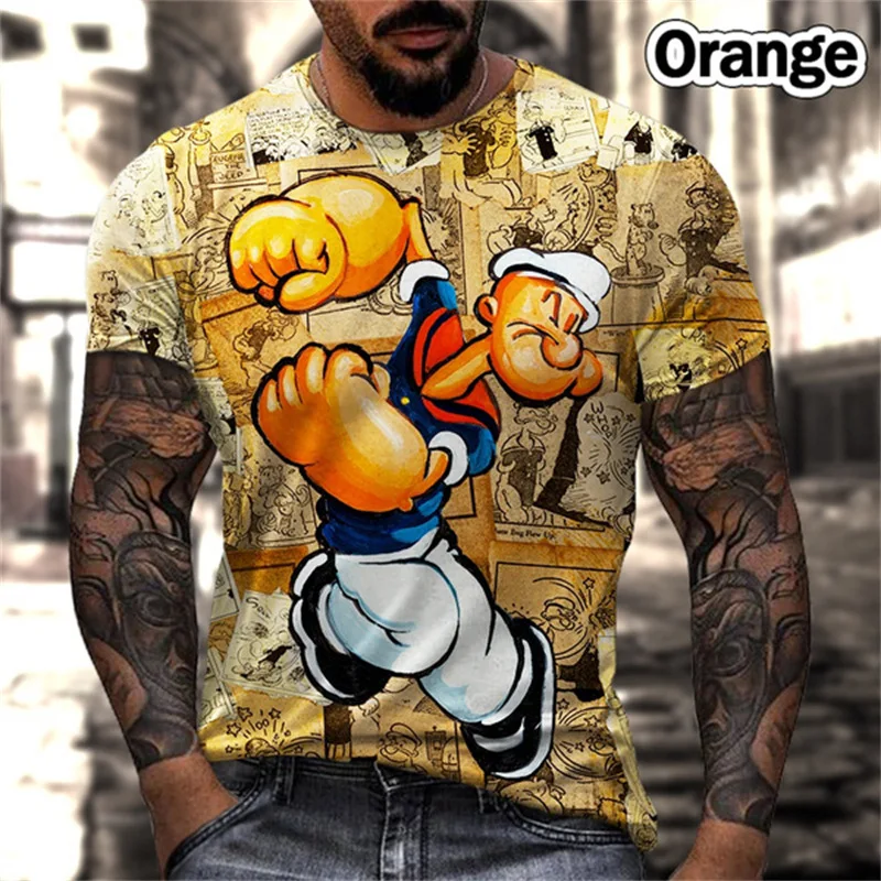 Top Trends: Men&#039;s Vintage T-shirt Loose O Neck Sailor 3D Pattern Short Sleeve Street Casual Hip Hop Top And T-shirt Men&#039;s Clothing 6XL Shoppable Styles