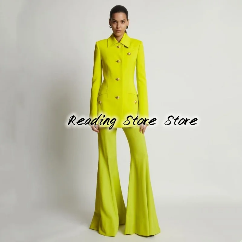 Top Trends: Women's Lapel Suit Single-breasted 2-piece Suit (coat + Pants) Chic And Elegant Woman Pants Set Ladies' Suit Best Social Women's Shoppable Styles