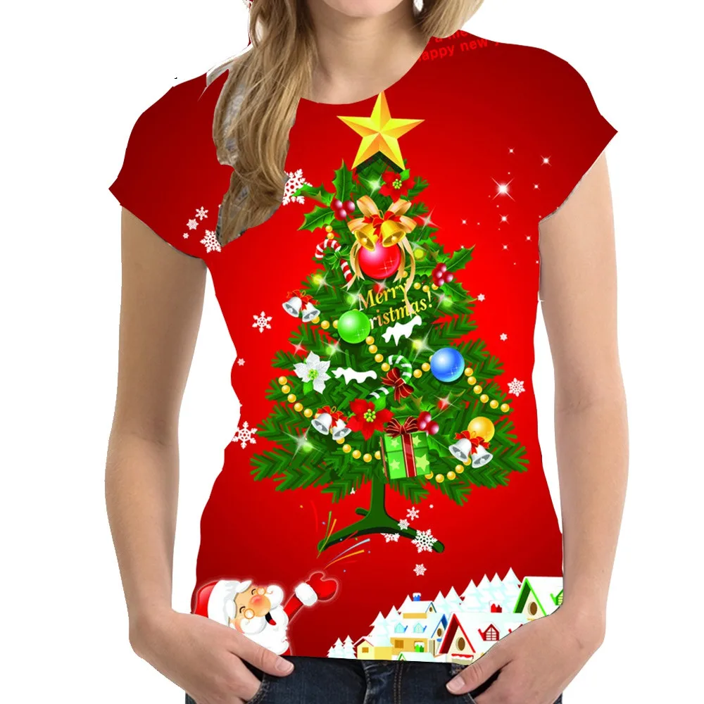 Top Trends: 2023 Christmas T Shirt For Women Festival Dress Show Tshirt Streetwear Ladies Girl Clothing T-shirt Cool Santa Claus Anime Top Shoppable Styles - Image 2