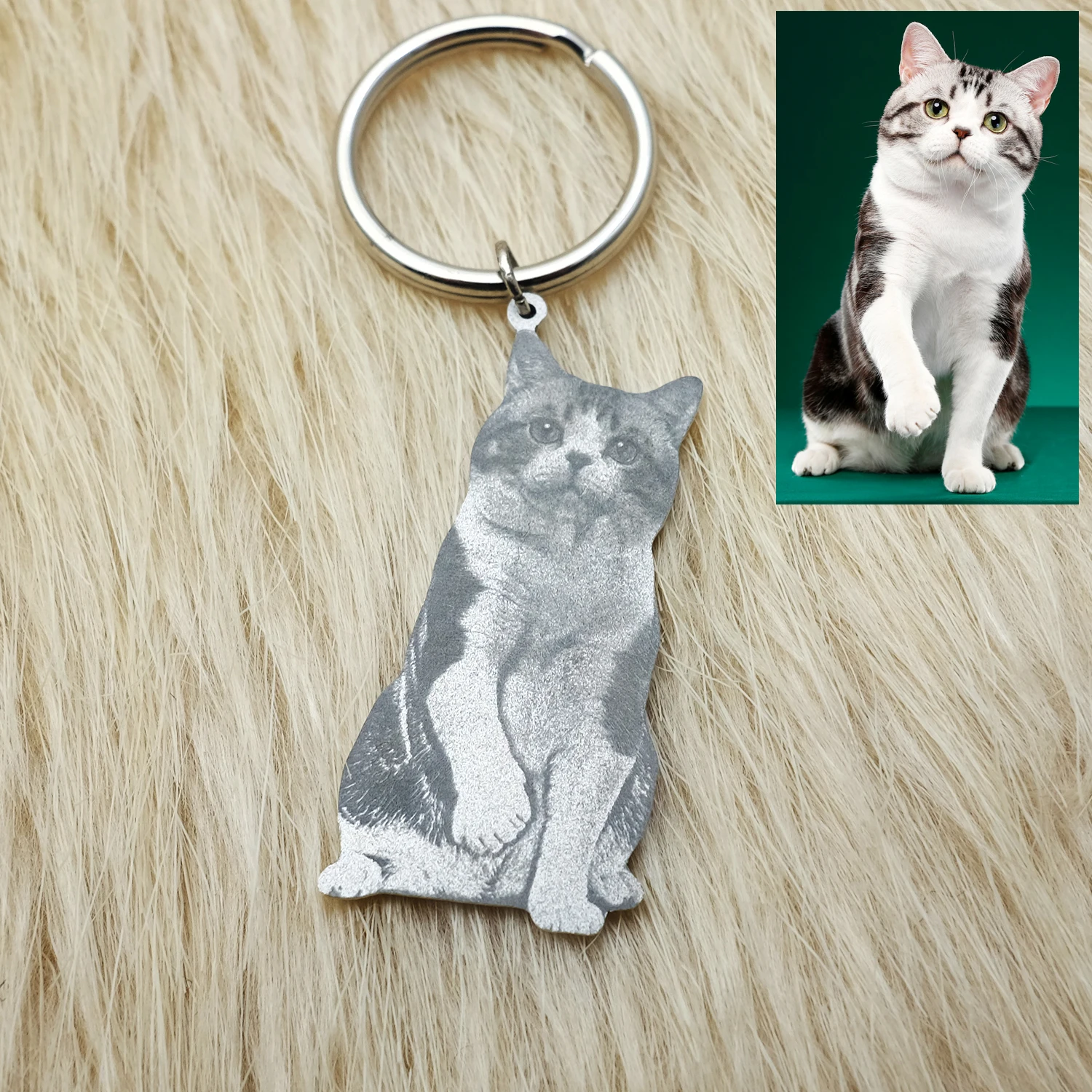 Top Trends: Custom Picture Keyrings Personalized Dog Keychain Portrait Cat Photo Keychain Pet Photo Jewelry Keepsake Pet Memory Gift Shoppable Styles