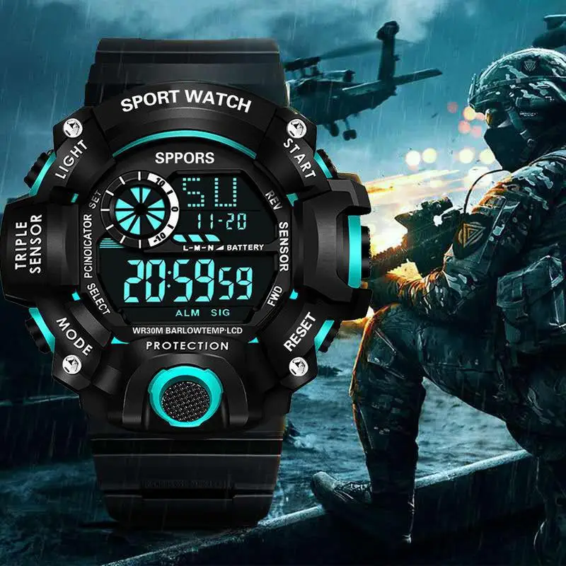 Top Trends: UTHAI H117 Men's Watch Fashion Sports Electronic Wristwatch Large Dial Multifunctional Waterproof Luminous Alarm Male's Bracelet Shoppable Styles