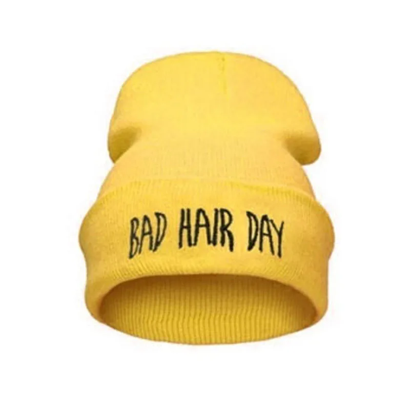 Top Trends: Fashion Sport Warm Winter Hats Bad Hair Day Letter Beanies Cap Women Men Hat Beanie Knitted Hip Hop Hats Bonnet For Unisex Shoppable Styles