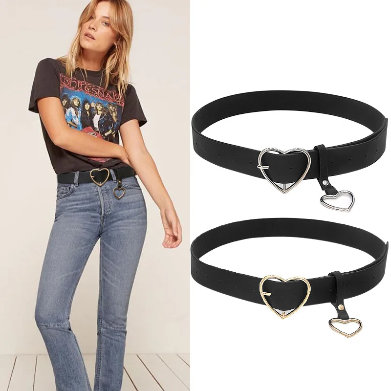 Top Trends: New Sweetheart Buckle With Adjustable Ladies Luxury Brand Cute Heart-shaped Thin Belt High Quality Punk Fashion Belts Shoppable Styles