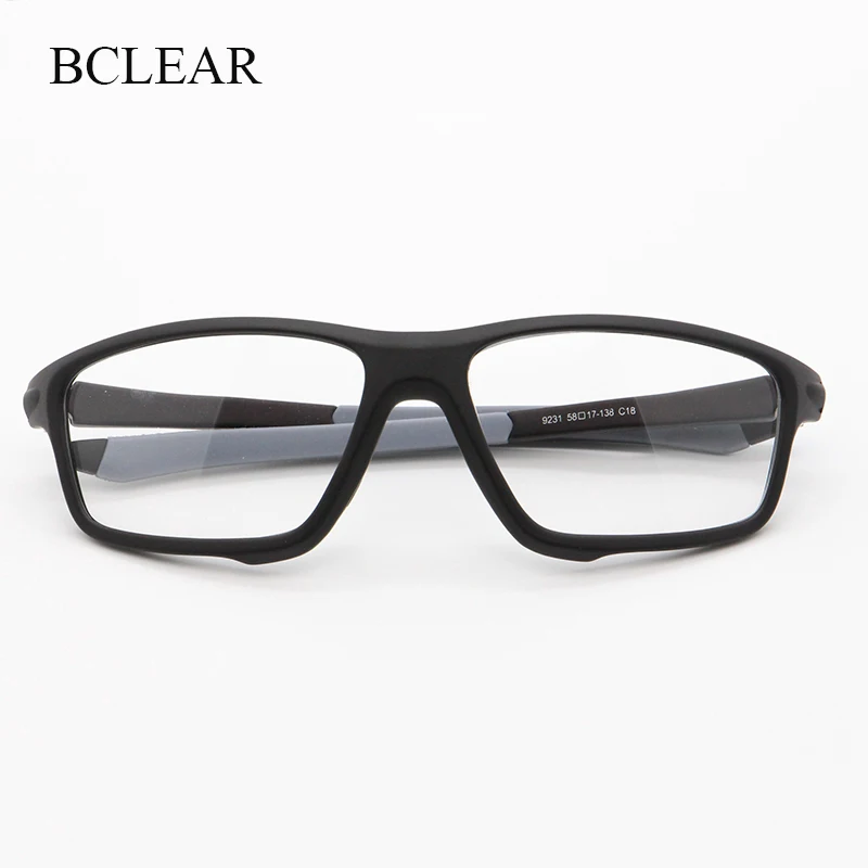 Top Trends: BCLEAR DESIGN Men Sport Glasses Frames TR90 Eyewear Outdoor Sports Rectangle Frame Myopia Prescription Cycling Eyeglasses Hot Shoppable Styles