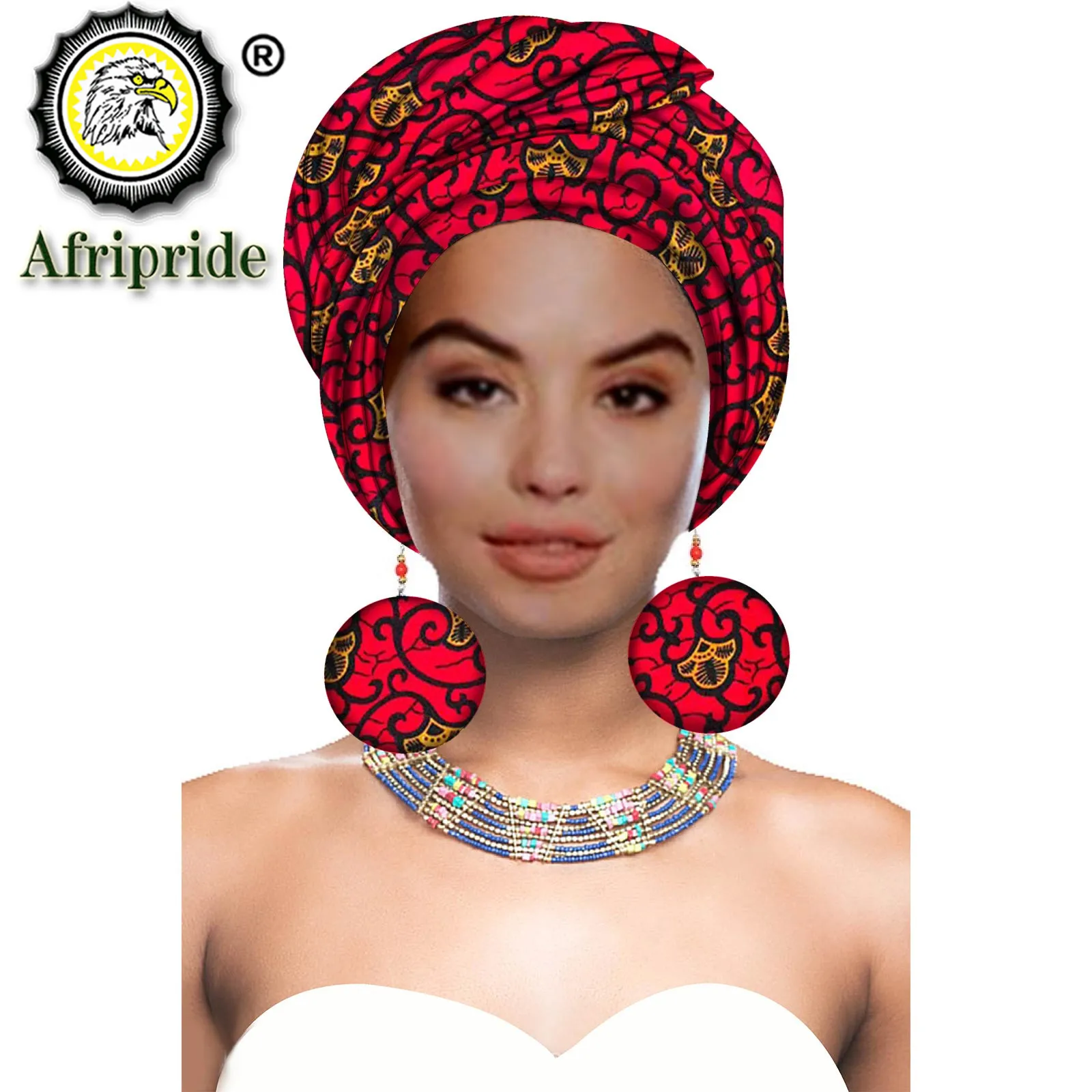 Top Trends: African Turbans African Headwraps For Woman African Headscarf Nigerian Headtie With Matching Earring Dashiki Ankara Wax S20H004 Shoppable Styles