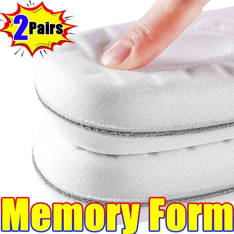 Top Trends: 4Pcs=2Pairs Soft Latex Insoles Women Men Sport Running Memory Foam Shoe Insert Breathable Cushions Arch Support Shoe Pads Shoppable Styles