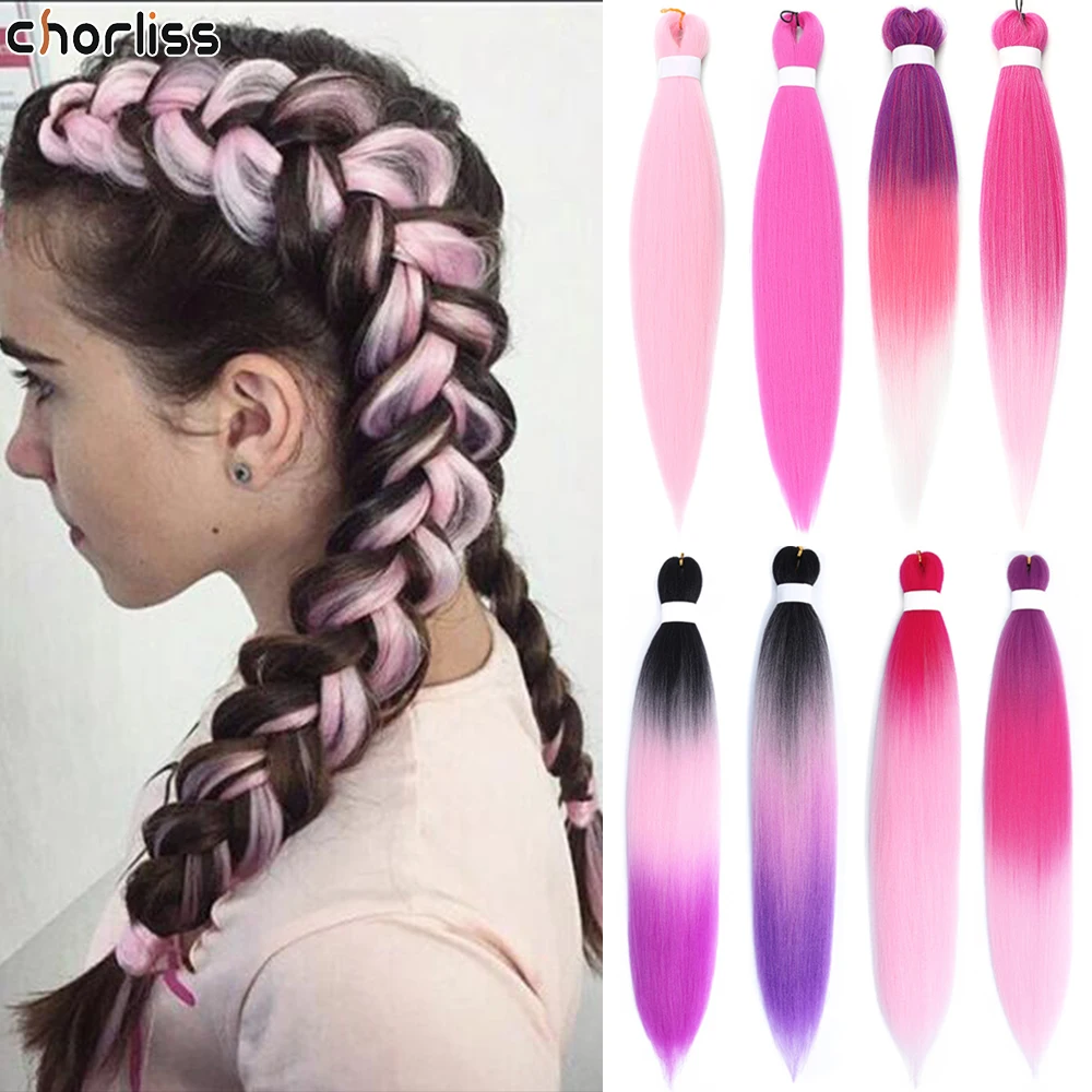 Top Trends: 24&#039;&#039; 26&quot; Easy Braid Kanekalone Hair Extension Ombre Synthetic Braiding Yaki Jumbo Braids Crochet Pre-stretched For Black Women Shoppable Styles