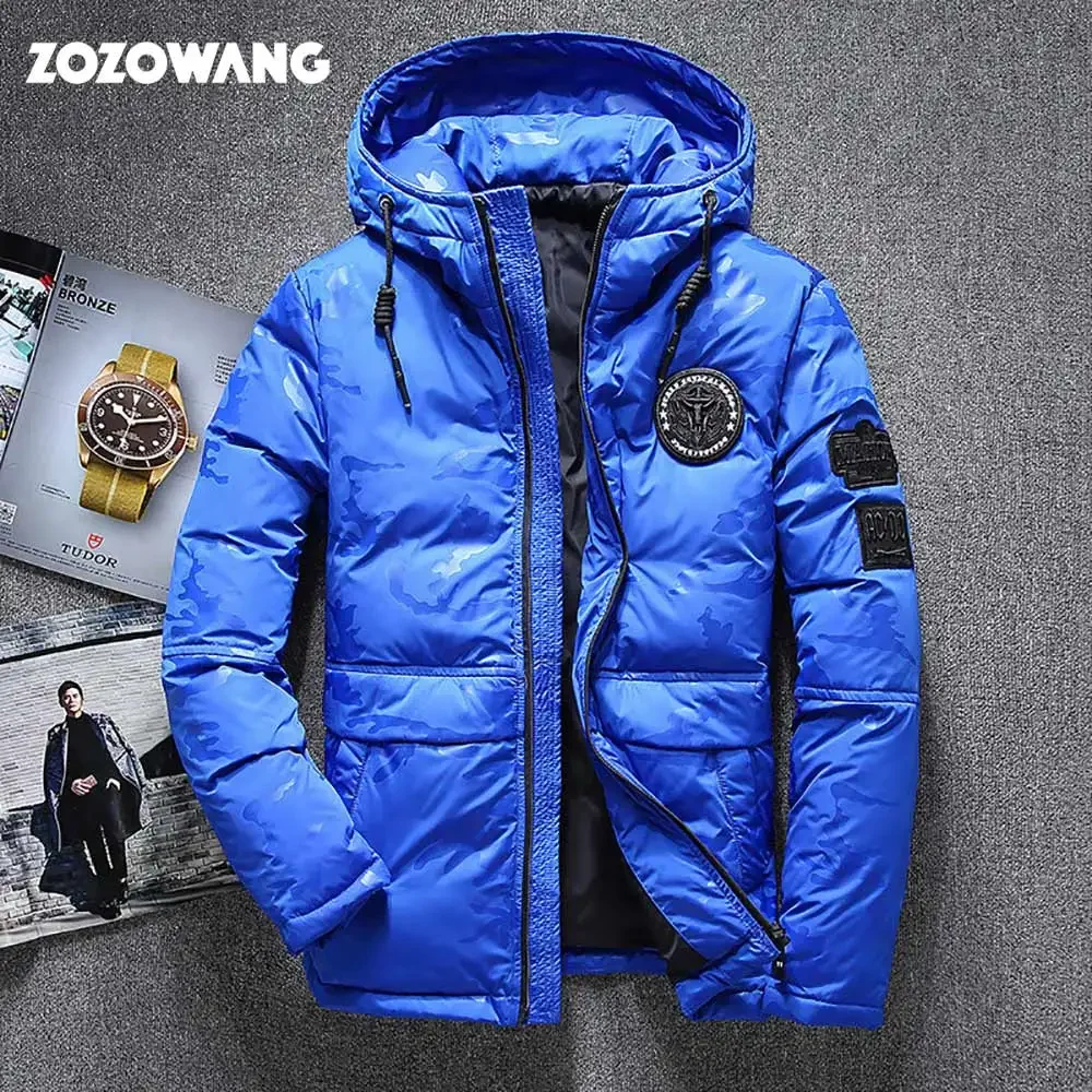 Top Trends: ZOZOWANG 2023 New Parka Men's Winter Jacket Thick Snow Parkas Overcoat White Duck Down Jacket Men Windbreaker Down Coat Plus Siz Shoppable Styles