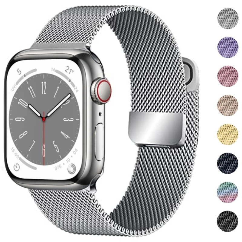 Top Trends: Metal Milanese Loop Strap For Apple Watch 49mm 45mm 44mm 42mm 41mm 40mm 38mm Magnetic Bracelet IWatch Ultra 8 7 6 5 4 3 SE Band Shoppable Styles