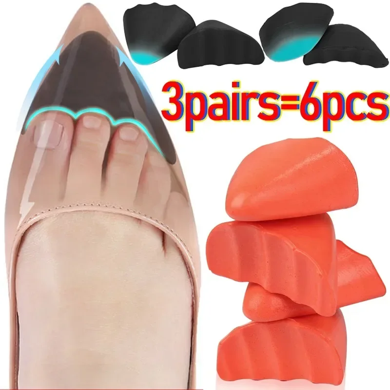 Top Trends: 2 / 6pcs Sponge Forefoot Toe Plug Cushion Forefoots Insert Pads Women Adjust Reduce Shoe Size Pain Relief High Heel Filler Insoles Shoppable Styles