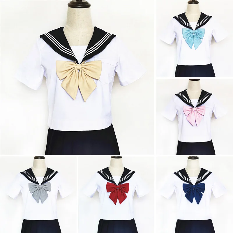 Top Trends: JK Uniform Bow Tie For Girls Student Shirts Collar Butterfly Cravat Sailor Women Business Bowties Party Suit Uniform Accessories Shoppable Styles