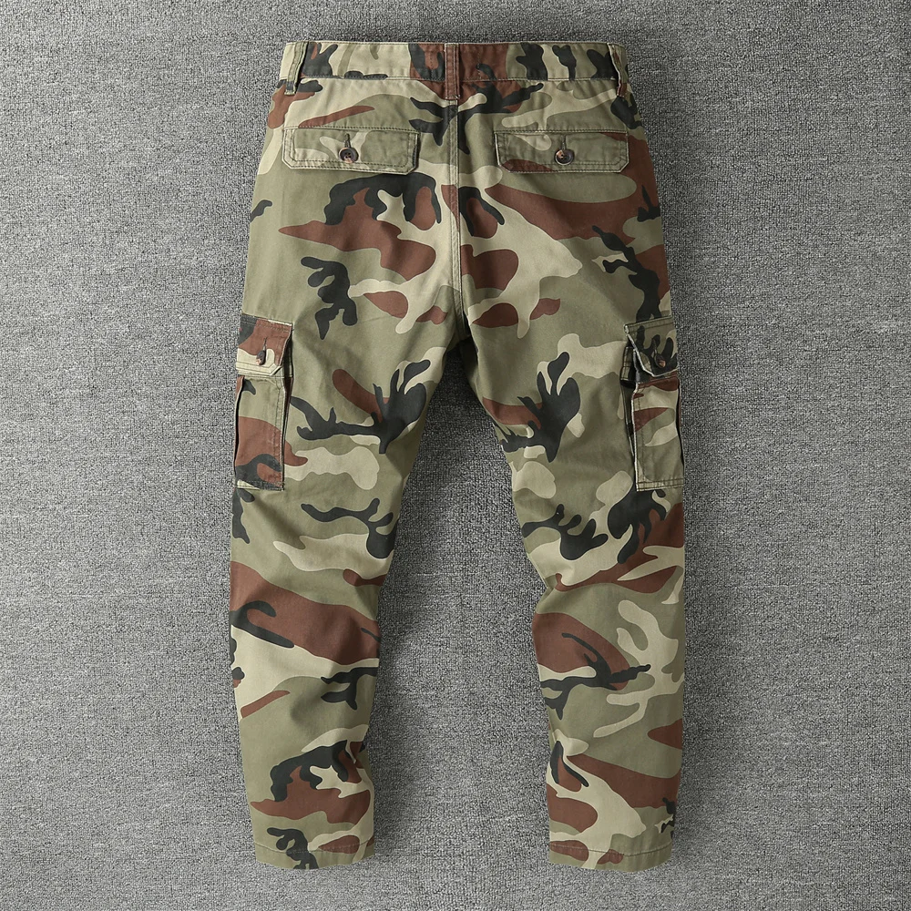 Top Trends: Men's Autumn / Spring Cotton Casual Pants Tactical Multi-Pockets Camouflage Cargo Pants Outdoor Hiking Pants Shoppable Styles - Image 3