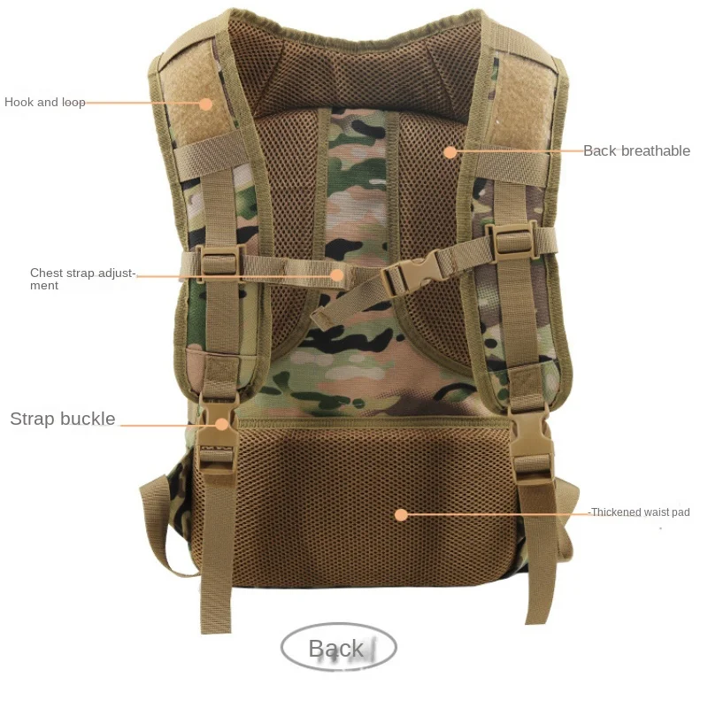 Top Trends: 2023New Outdoor Sports Army Fans Climbing Hiking Cycling Backpack Multi-functional Tactical Package Travel Waterproof Backpack Shoppable Styles - Image 3