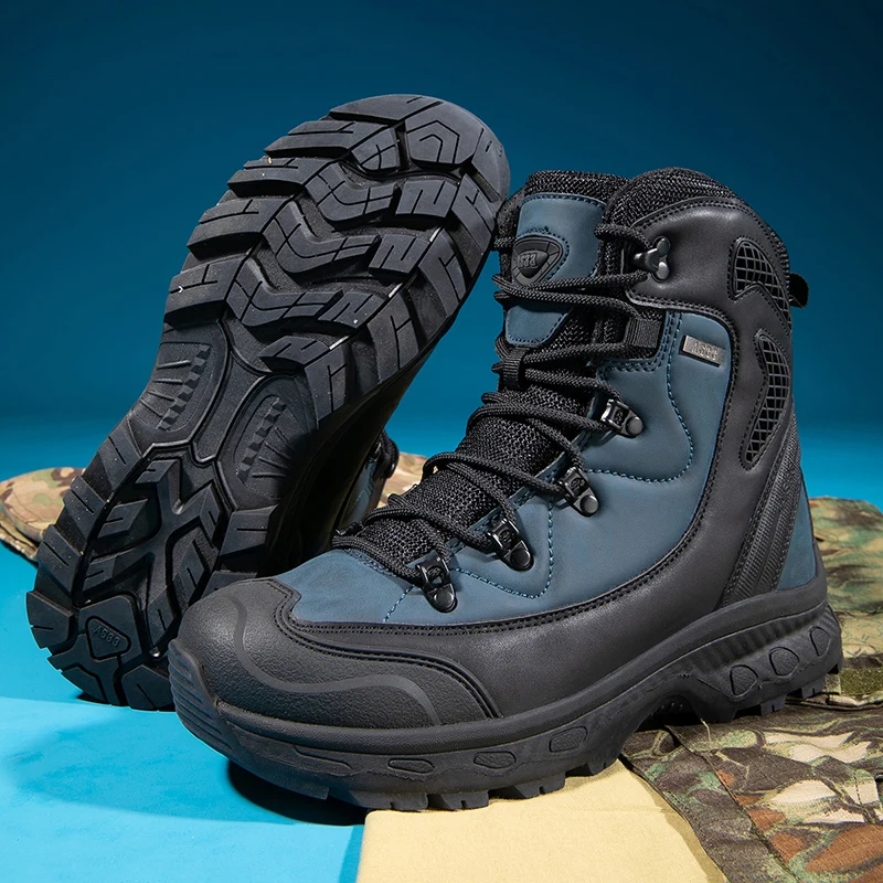 Top Trends: Men Tactical Leather Boots Army Boots Mens Military Desert Waterproof Work Safety Shoes Climbing Hiking Ankle Men Outdoor Boots Shoppable Styles