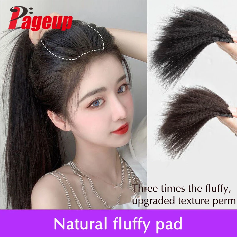 Top Trends: Synthetic Textured Perm Hair Pad Hair Extension Clip In Hair Invisable Hair Pads Overhead Hair Piece Increase Hair Volume Wigs Shoppable Styles