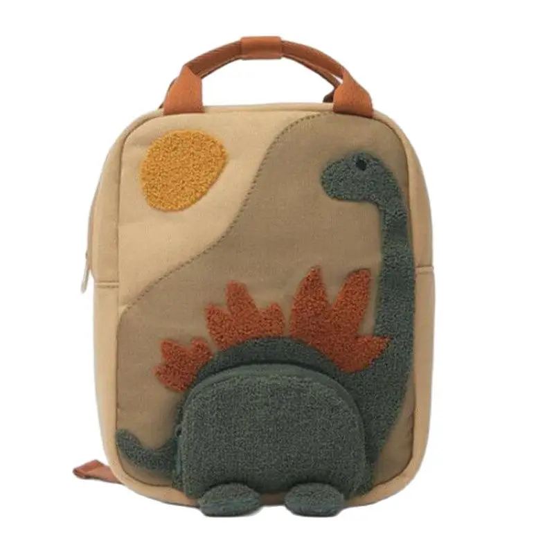 Top Trends: 2022 New Kindergarten Children And Students Go To School Shopping Canvas Dinosaur Embroidery Cartoon Personalized Backpack Shoppable Styles