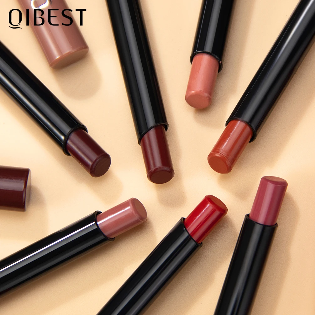 Top Trends: QIBEST New Velvet Matte Lipstick Long Lasting Waterproof Lipstick Non-Stick Cup Lip Stain Tint Cosmetics Lip Pencil Liner Makeup Shoppable Styles