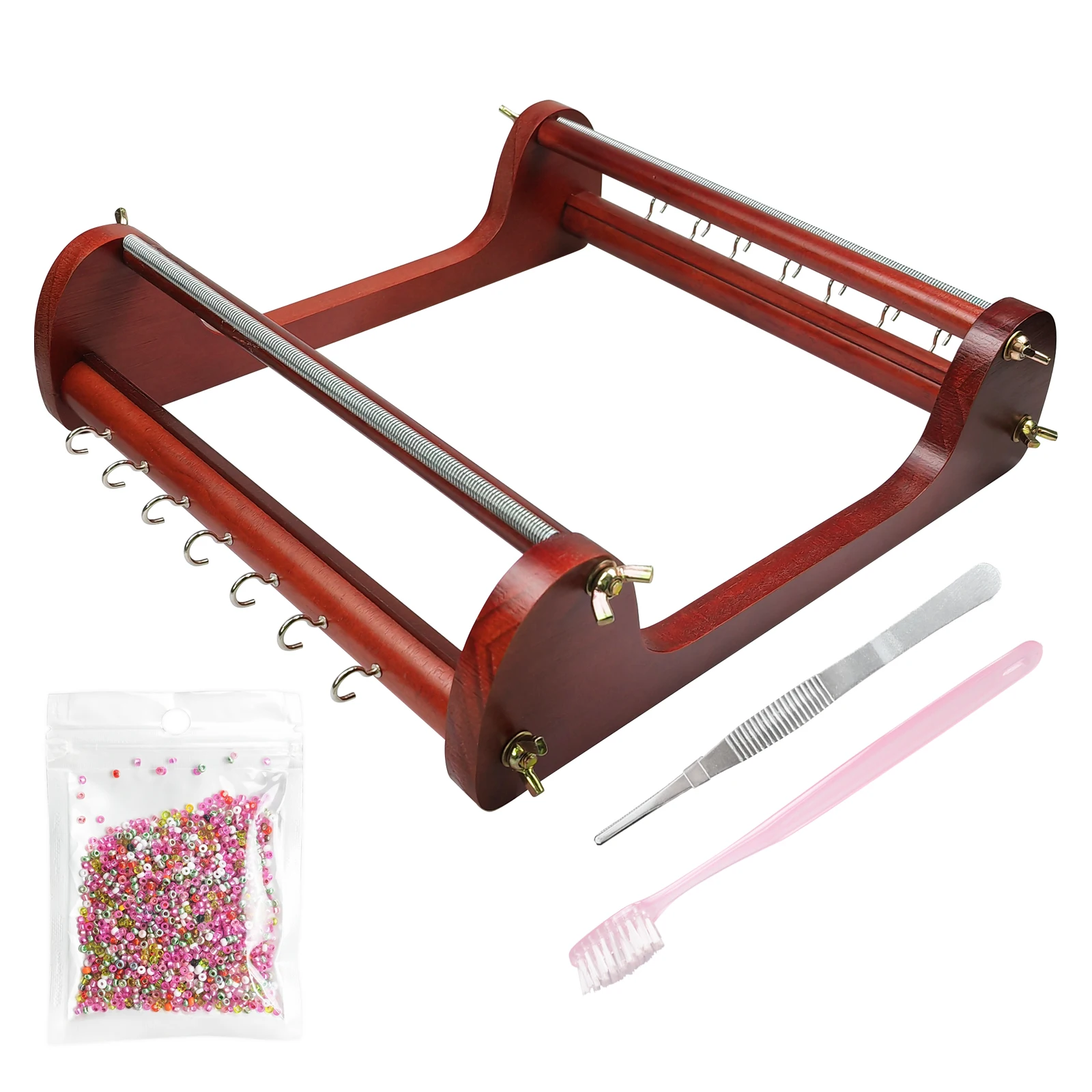 Top Trends: XUQIAN Hot Selling 33*29*9cm With Bead Loom Weaving Beading Machine Wooden For Beginners Make Necklaces Bracelets L0026 Shoppable Styles