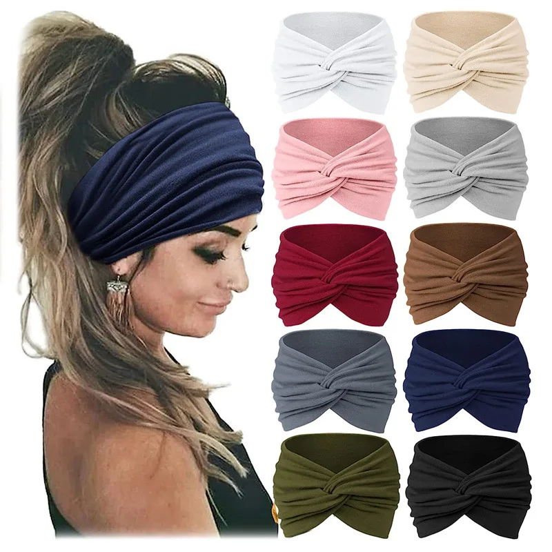 Top Trends: Boho Headbands For Women Workout Yoga Twisted Headwraps Wide Knotted Head Bands Hair Styling Accessories For Girls Shoppable Styles