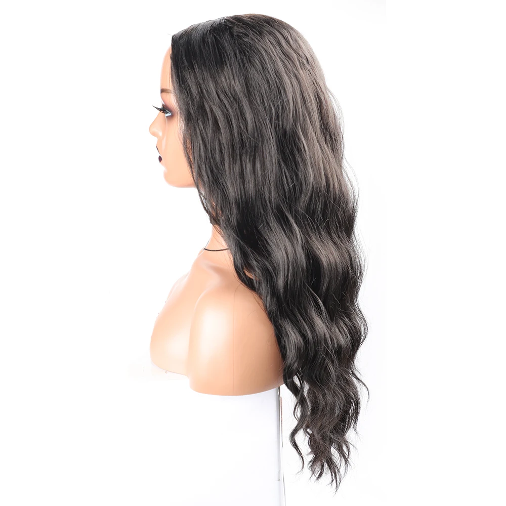 Top Trends: Long Synthetic U Part Wig Curly Synthetic Hair Wig U Part Wig For Women Black Curly Synthetic Hair Synthetic Curly Wigs Shoppable Styles - Image 4