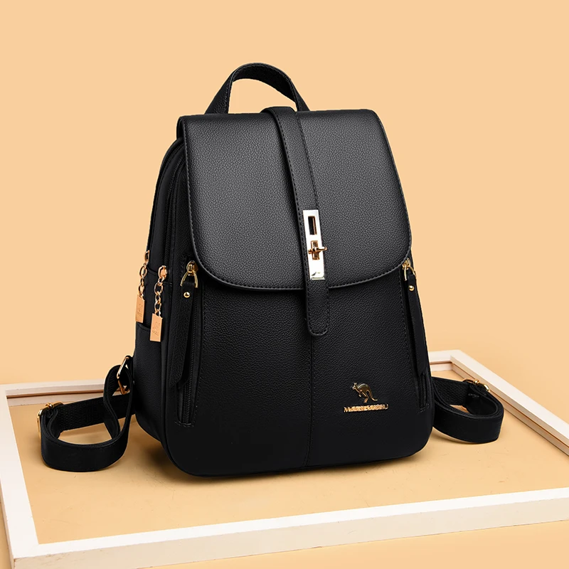 Top Trends: Winter 2023 Women Leather Backpacks Fashion Shoulder Bags Female Backpack Ladies Travel Backpack Mochilas School Bags For Girls Shoppable Styles