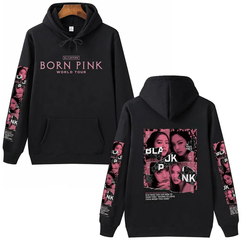 Top Trends: Born Pink Hoodies Sweatshirts Men Women Hip Hop Street Style Kpop Gift Student Sleeve Autumn Spring Shoppable Styles