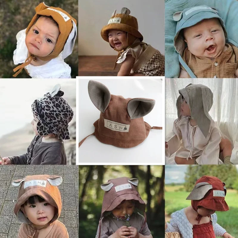 Top Trends: INS Kids Bunny Hat Baby Photography Props Newborn Boy Cartoon New Autumn Toddler Girls Bucket Hat Cotton Fisherman Sun Caps Shoppable Styles - Image 2