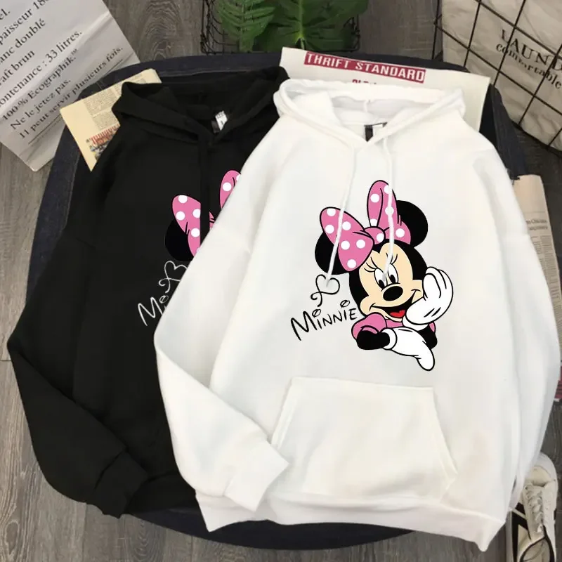 Top Trends: Disney FunnyCartoon Print Hoodie Women Hip Hop Mickey Minnie Mouse Print Autumn And Winter Fashion Harajuku Sweater Men Hoodie Shoppable Styles