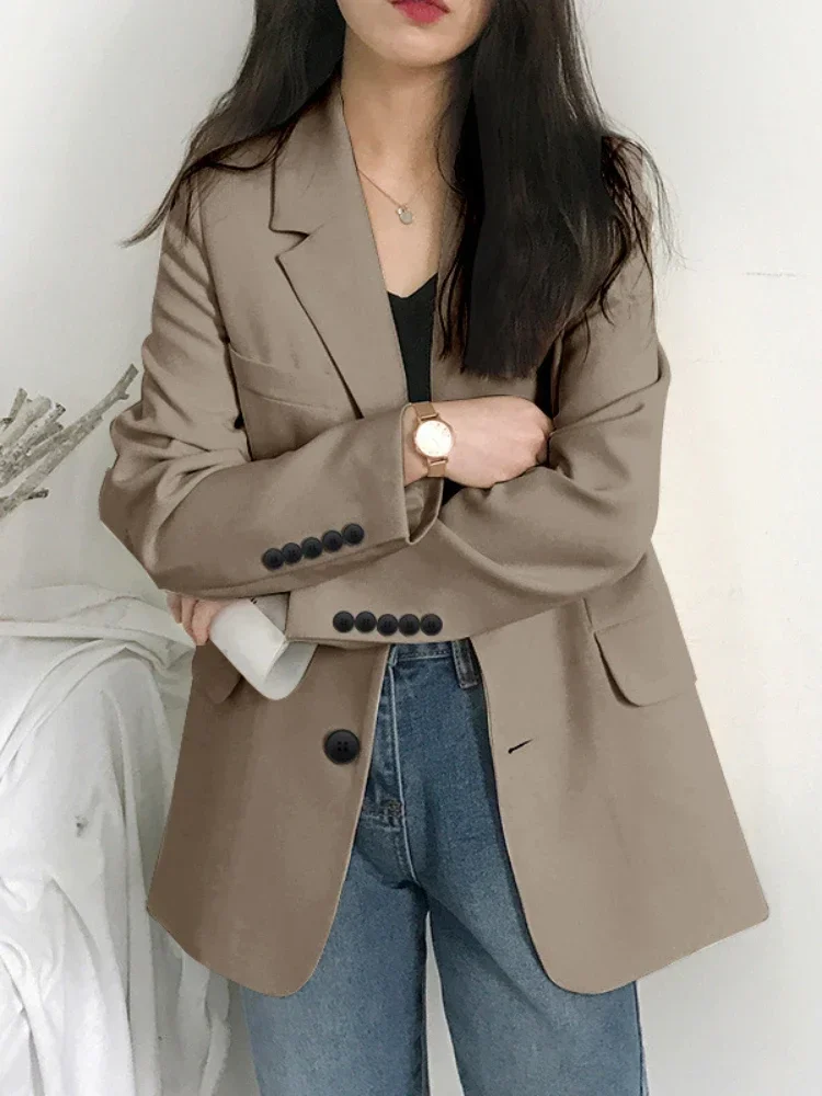 Top Trends: Women&#039;s Jacket Small Suit Coats 2024 Spring Autumn New Casual Loose Blazer For Woman Clothing Tops Office Lady Horny Suit Women Shoppable Styles