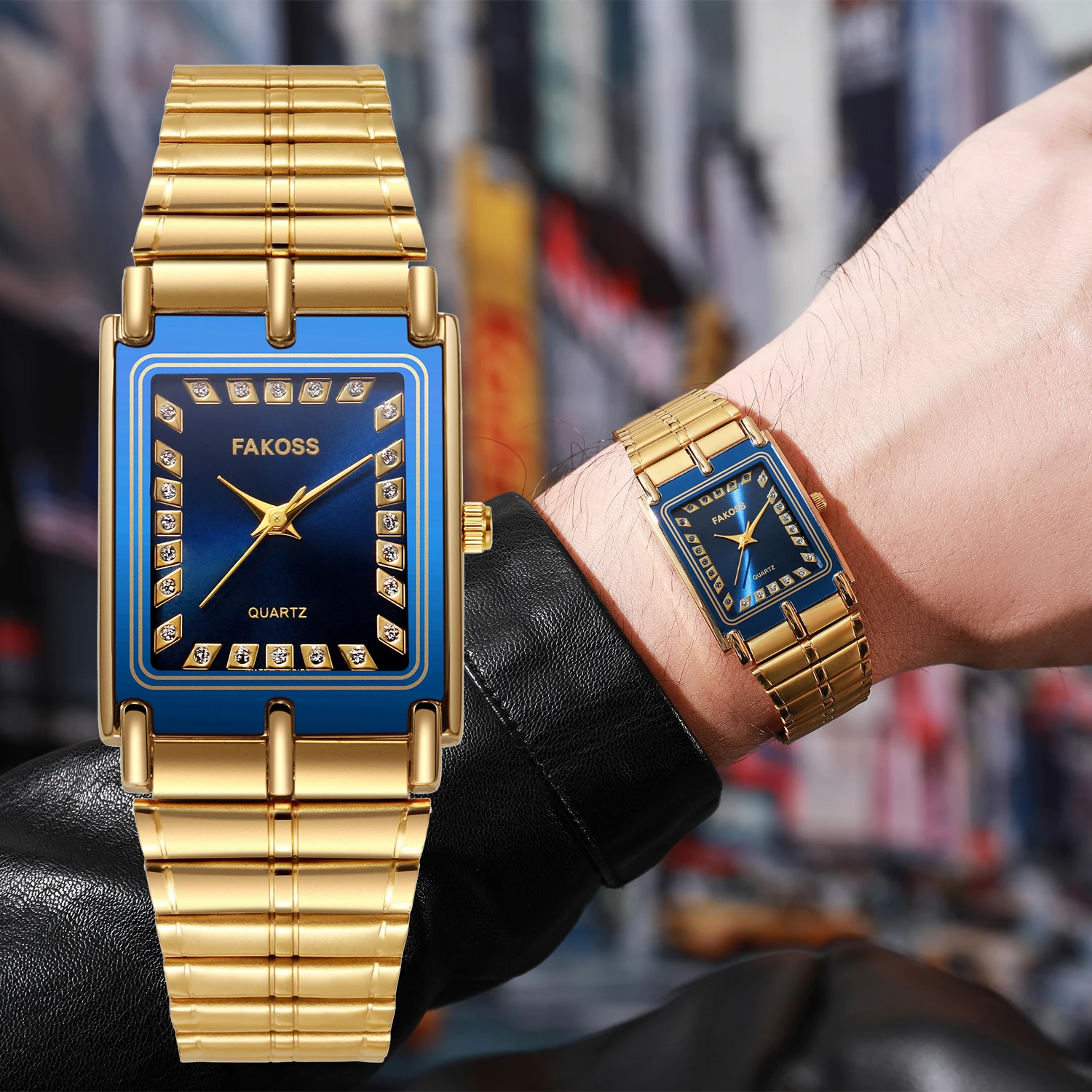 Top Trends: WWOOR New Luxury Gold Man&#039;s Watches Business Waterproof Male Clock Stainless Steel Square Quartz Watch For Men Relogio Masculino Shoppable Styles