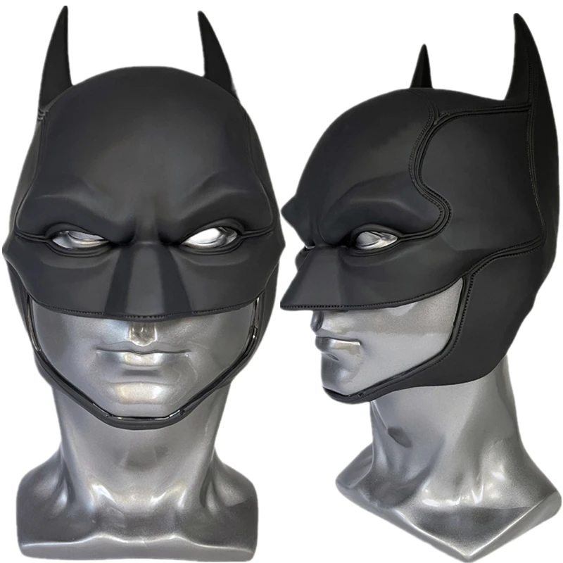 Top Trends: Movie Superhero Bruce Wayne Cosplay Costume PVC Latex Mask Helmet Halloween Unisex Prop Shoppable Styles