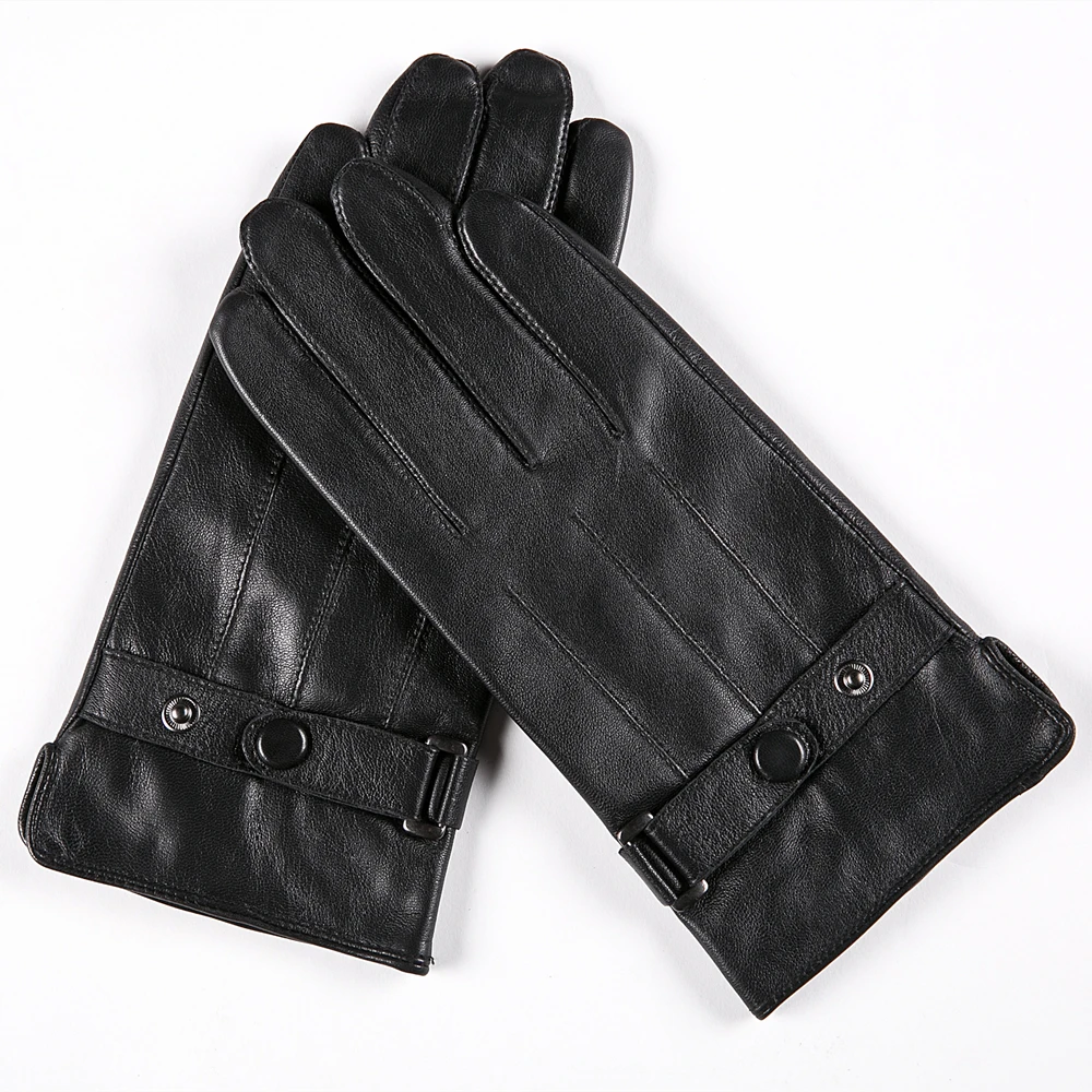 Top Trends: GOURS Winter Real Leather Gloves Men Black Genuine Goatskin Gloves With Fleece Lined Soft Warm Driving Fashion Mittens GSM020 Shoppable Styles - Image 3