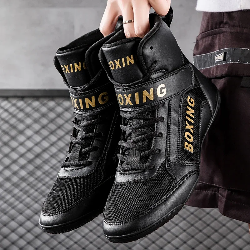 Top Trends: Professional Wrestling Shoes Mesh Breathable Training Boxing Sports Shoes Men's And Women's Fitness Boxing Shoes Size 35-47 Shoppable Styles