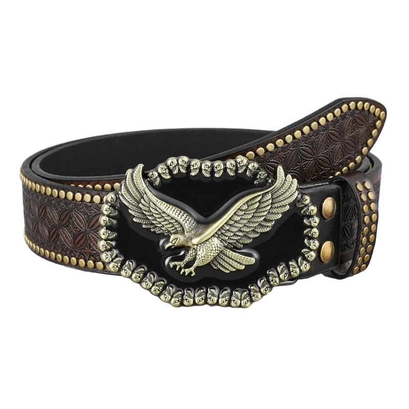 Top Trends: Western Belt For Women Men Cowboy Cowgirls Carving Leathers Country Belts Eagle Buckles Adjustable Waistband Shoppable Styles