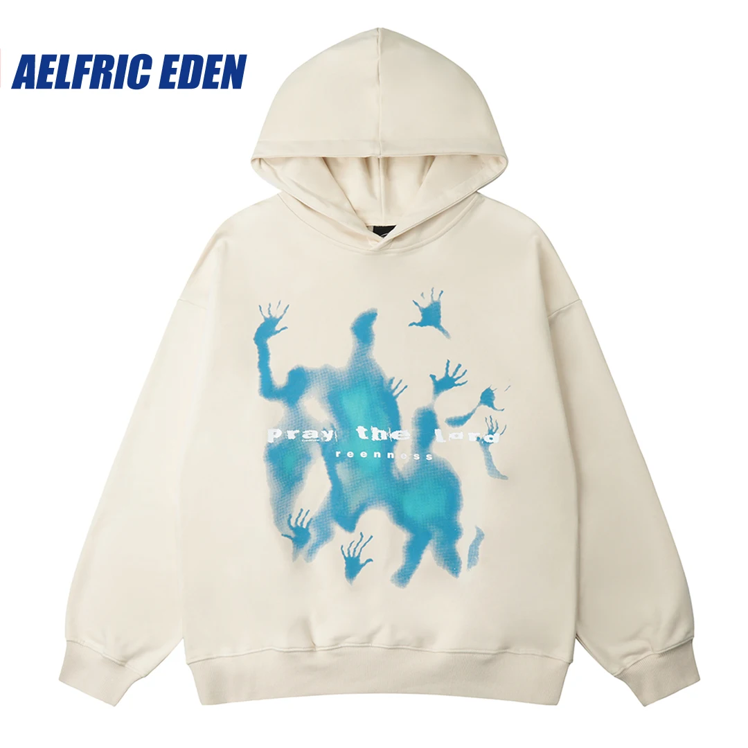 Top Trends: Aelfric Eden Useless Prayers Graphic Hoodie Sweatshirt Streetwear Pullover Autumn Harajuku Cotton Hooded Loose Hoodies Winter Shoppable Styles