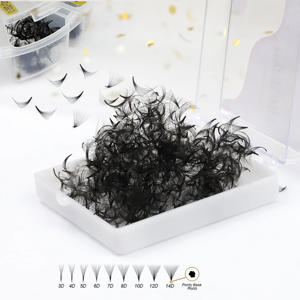 Top Trends: RUJADE Pointy Base Premade Lash Extensions Fans Sharp Stem Pre Made Fans Russian Volume Eyelash Loose Fan Fuax Mink Mix Trays Shoppable Styles - Image 2