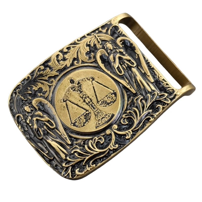 Top Trends: Solid Belt Brass Buckle Retro Style Brass Belt Buckle For Man Belt Leather Luxury Belt Buckles For Men BK0106 Shoppable Styles