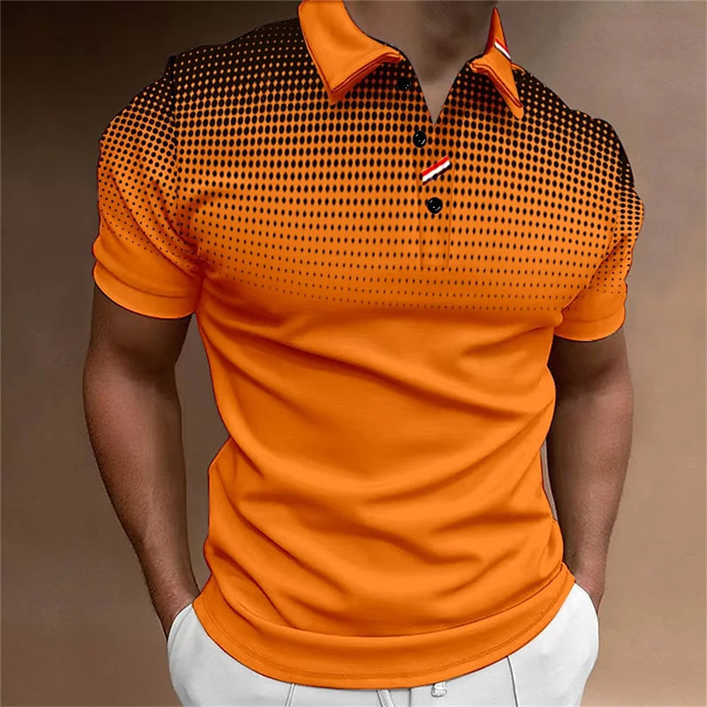 Top Trends: 2023 Spring And Summer New Men's Printed Casual Turn-down Collar Polo Shirt Men's Business Casual Short-sleeved Shirt Shoppable Styles - Image 4