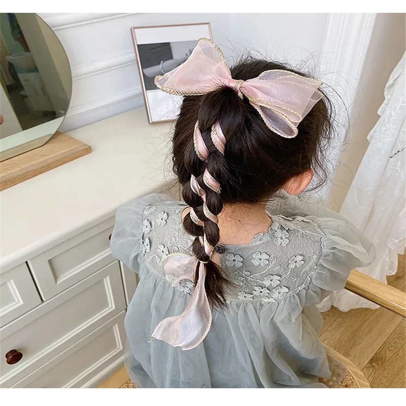 Top Trends: Bow Hairpin Children's Hair Accessories Princess Super Fairy Streamer Hairpin Cute Clip Girls Pan Hair Headdress Girl Shoppable Styles - Image 5