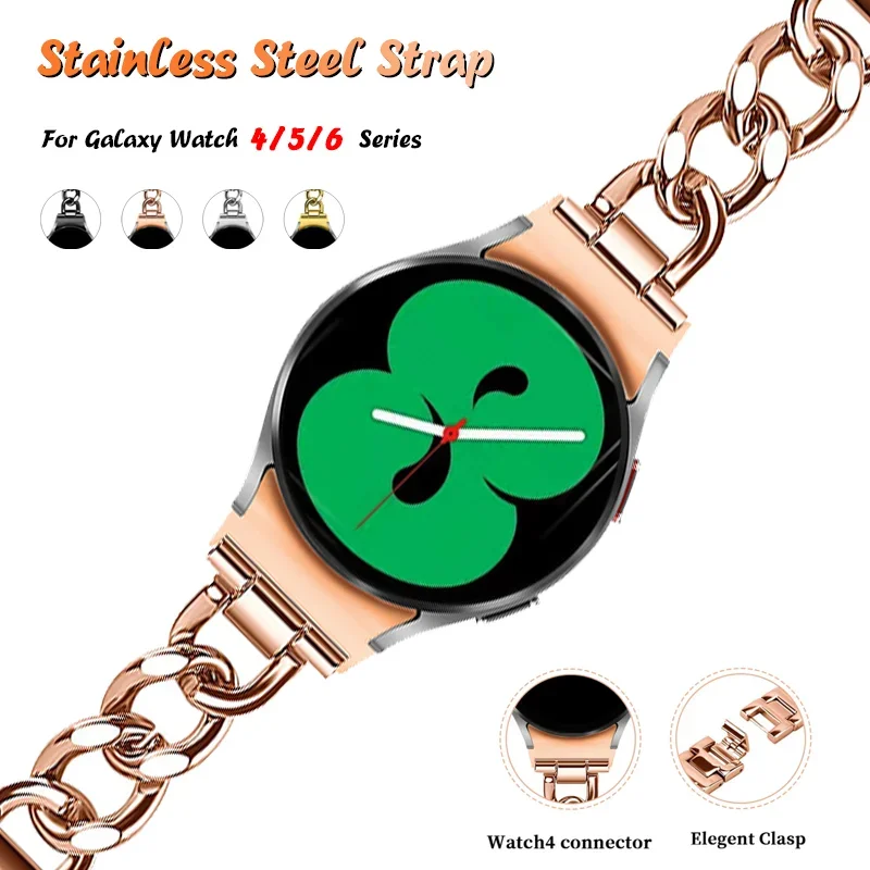 Top Trends: Stainless Steel Strap For Samsung Watch 4 / 5 40 44mm 5Pro 45MM Metal Band For Galaxy Watch 4 / 6Classic 42 43mm 46 47mm Wristband Shoppable Styles