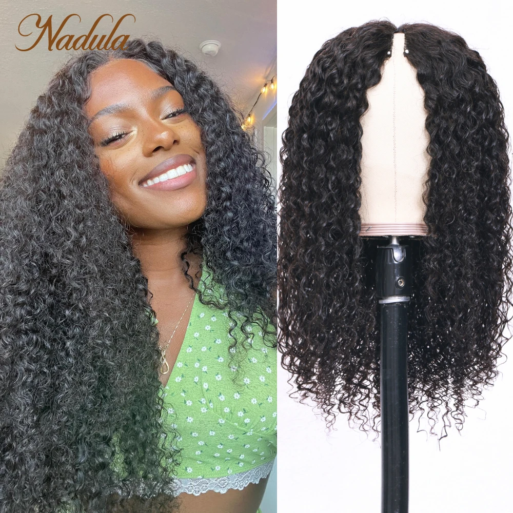 Top Trends: Nadula Curly Hair V Part Wig 200% / 250% Density Curly Human Hair U Part Wig Beginner Friendly Glueless Wigs For Women No Sew In Shoppable Styles