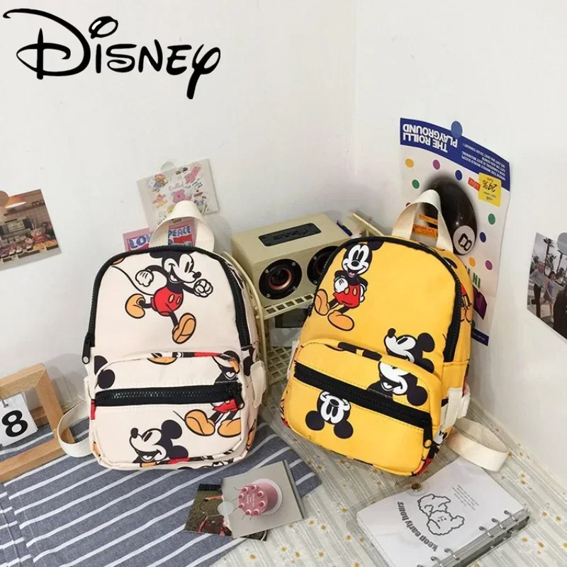 Top Trends: Disney Cartoon Backpack For Women Mickey Mouse Minnie Canvas Schoolbags 2pcs Detachable Backpack Students Pencil Bags Packsack Shoppable Styles