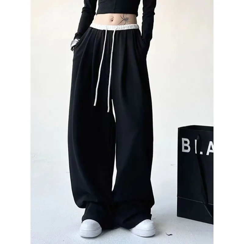 Top Trends: Deeptown Black Sweatpants Women Korean Autumn Casual Baggy Pants Vintage Harajuku Streetwear Straight Sports Trousers Fashion Shoppable Styles