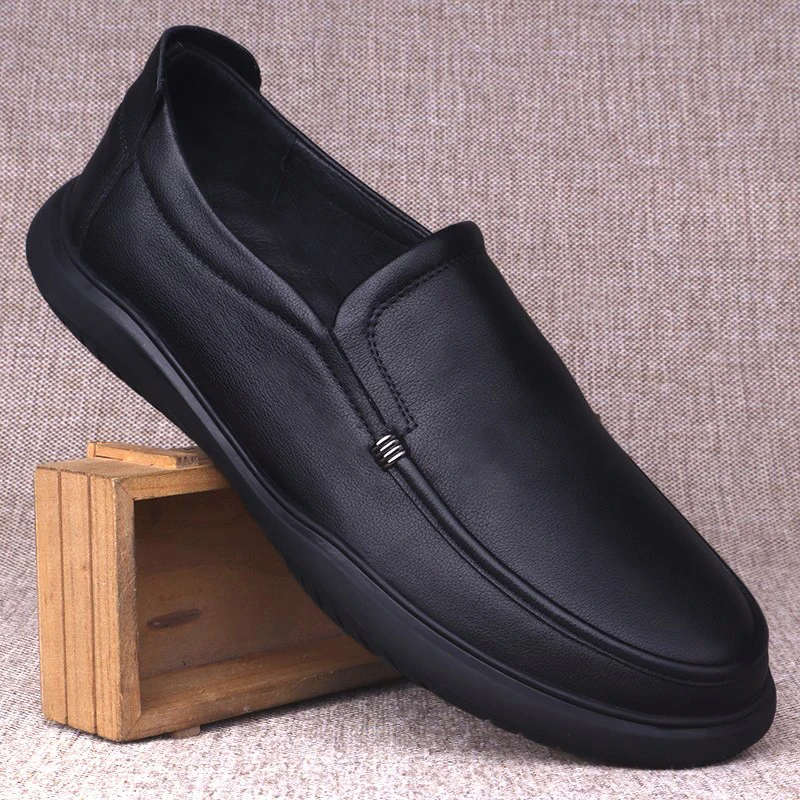 Top Trends: 2022 Spring Men's Genuine Leather Casual Shoes Handmade Soft-soled Design Loafers Men's British Style Lazy Driving Flats M62217 Shoppable Styles