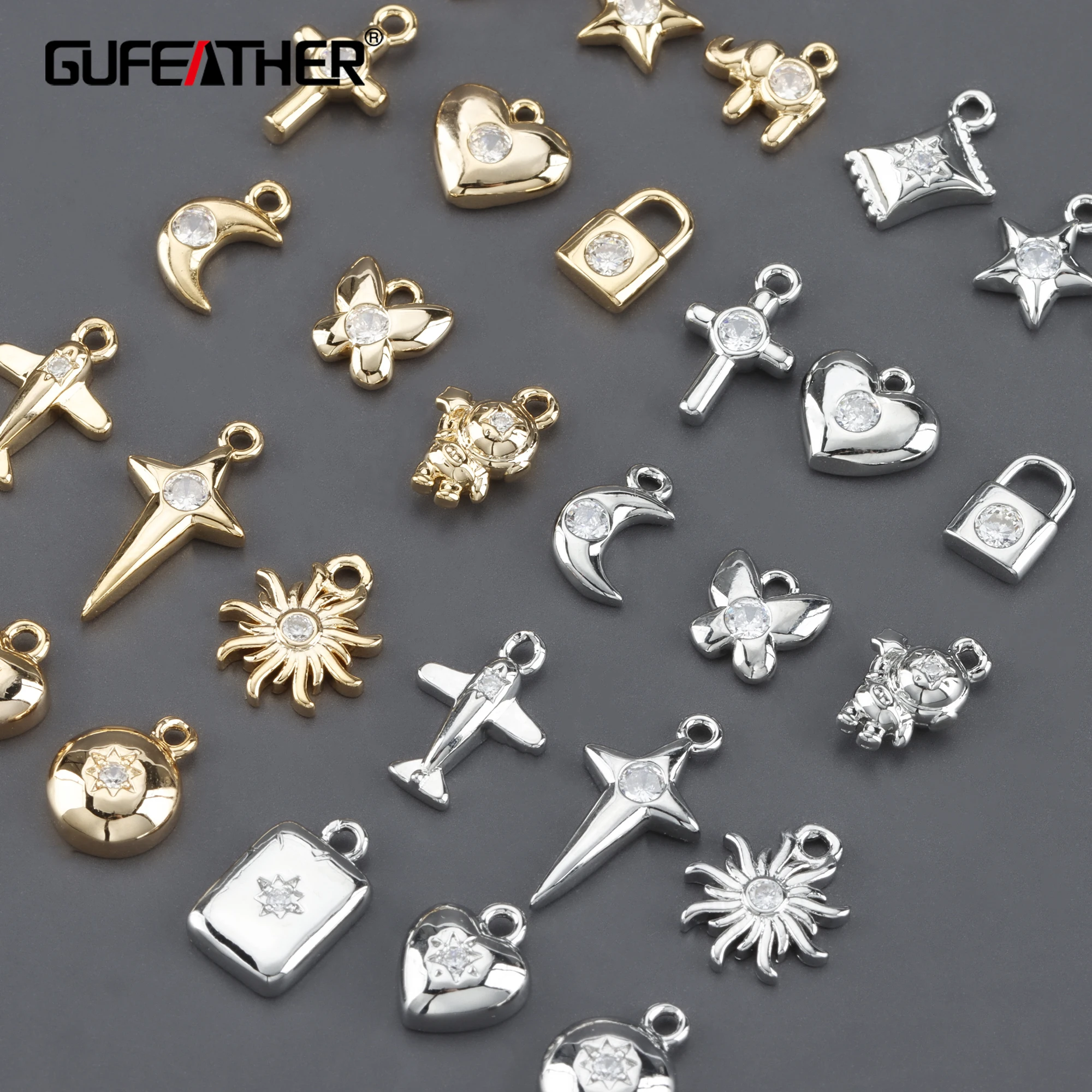 Top Trends: GUFEATHER MA39, jewelry Accessories, pass REACH, nickel Free, 18k Gold Rhodium Plated, copper, jewelry Making, diy Pendants, 10pcs / lot Shoppable Styles