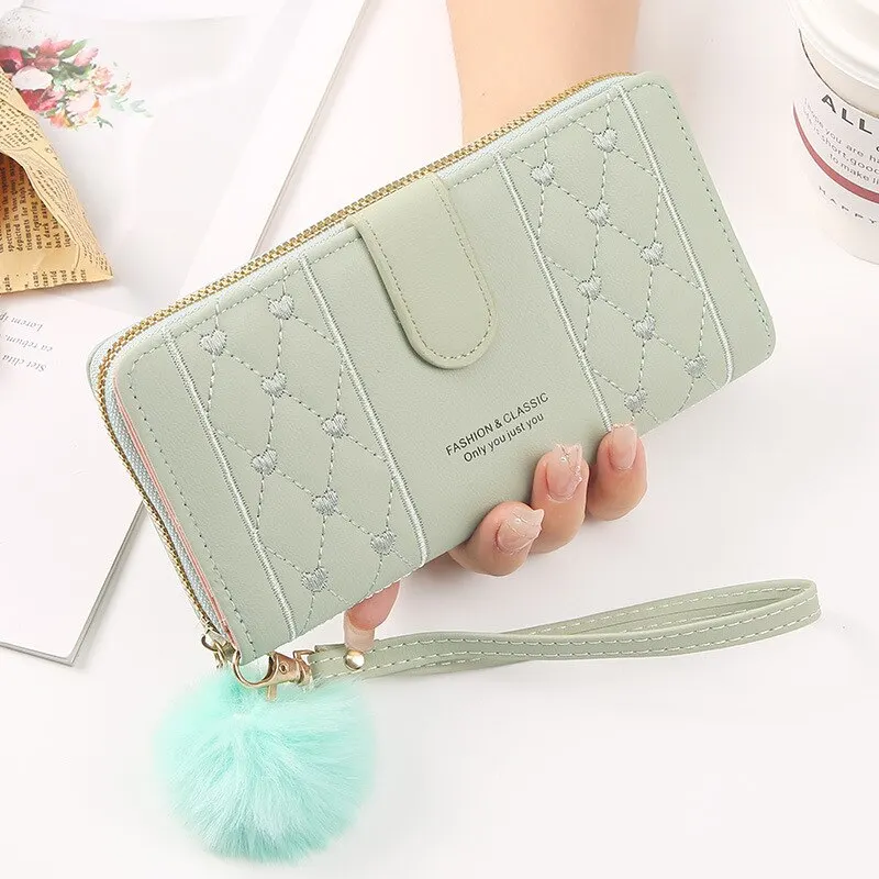 Top Trends: Large Wallet For Women Large Capacity Pu Leather Card Holder Hasp Zipper Coin Purse Multi-Card Organizer Phone Wristlet Handbag Shoppable Styles