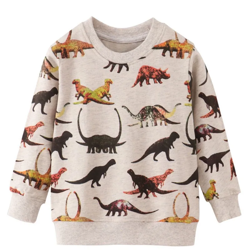 Top Trends: Jumping Meters Dinosaurs Kids Sweatshirts Autumn Spring Children's Clothing Hot Selling Toddler Kids Costume Wear Shoppable Styles